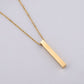 3D Engraved Bar Necklace