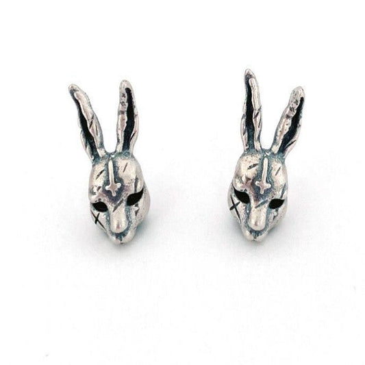 Punk Rabbit Stud Earrings Women Jewelry Mom Gift Everyday Wear Earrings