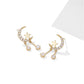 Rhinestone Moon Star Jewelry Fashion Dangle Earrings for Girls Party Birthday Gift