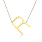Fabulous Rose Gold Plated Stainless Steel Initial Letter Pendant Necklace