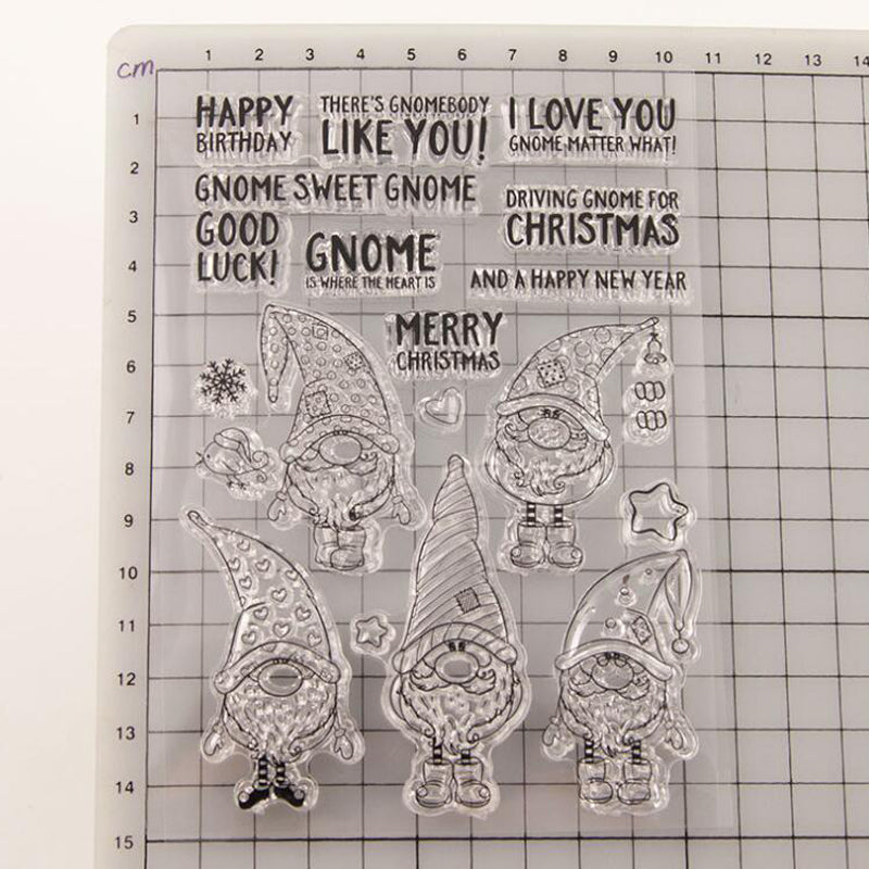 Christmas Santa Stamp and Dies Word Clear Stamps Metal Cutting Dies for DIY Scrapbooking