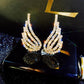 Rhinestone Wings Jewelry Stud Earrings Modern Fashion Women Earrings Piercing