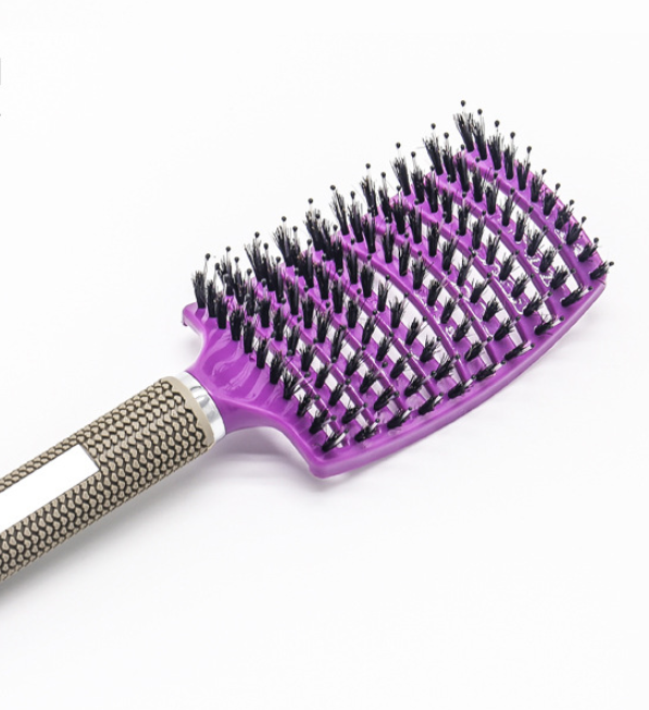 Curved Large Curved Comb, Boar Bristle Massage And Curly Hair Styling Comb