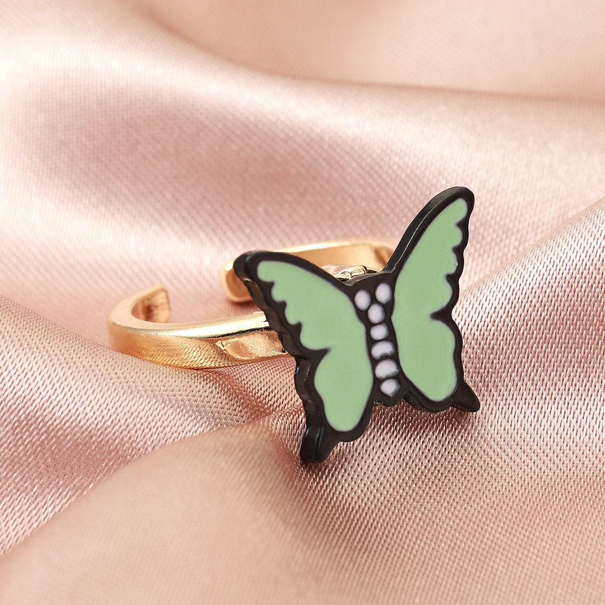 Fashion The Same Sweet Butterfly Revolving Ring