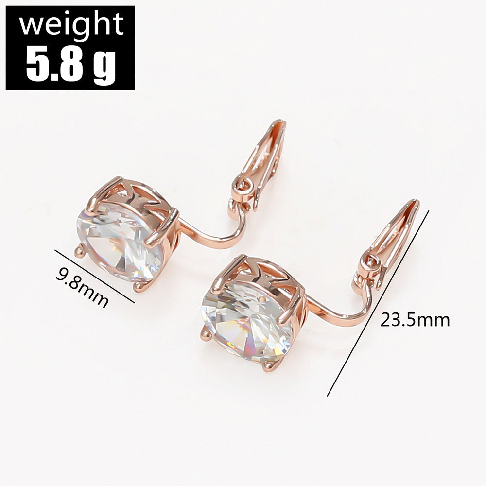 Crystal Ear Clip Earrings Fashion Jewelry for Girls Women Gift Accessories