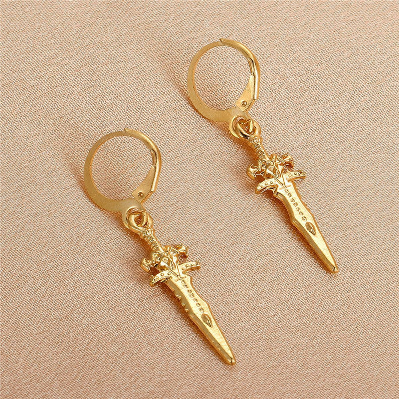 Sword Drop Earrings Cute Dangle Earrings Women Jewelry Gift for Her