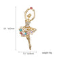 Rhinestone Pearl Dress Dancing Girl Brooches Women Dancer Sports Brooch Pins Gifts