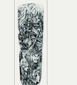 Waterproof full arm tattoo sticker