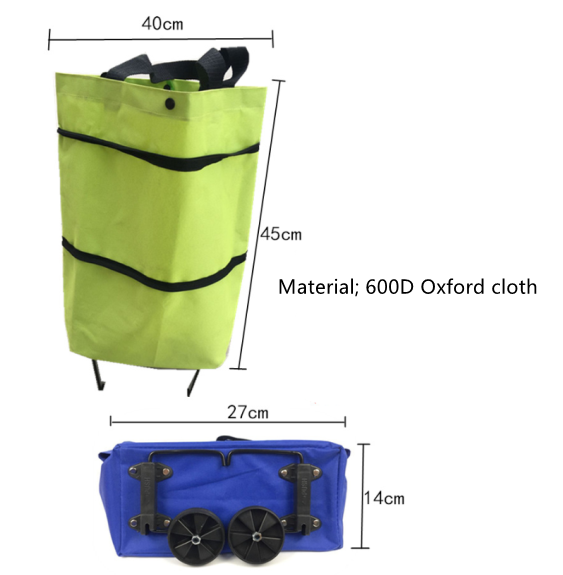 Foldable High Quality Tug Bag Shopping Cart