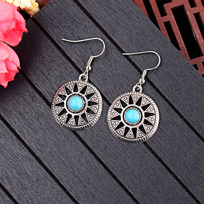 Vintage White Flower Dangle Earring Exquisite Fashion Drop Earrings For Women