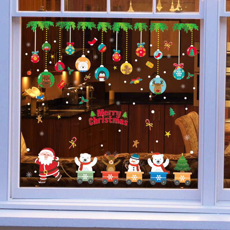 Christmas decorations store window stickers