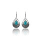 Turquoise Tear Drop Shaped Jewelry Fashion Dangle Earrings for Girls Party Birthday Gift