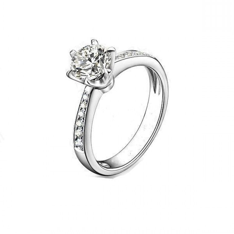 Heart and arrow zircon ring