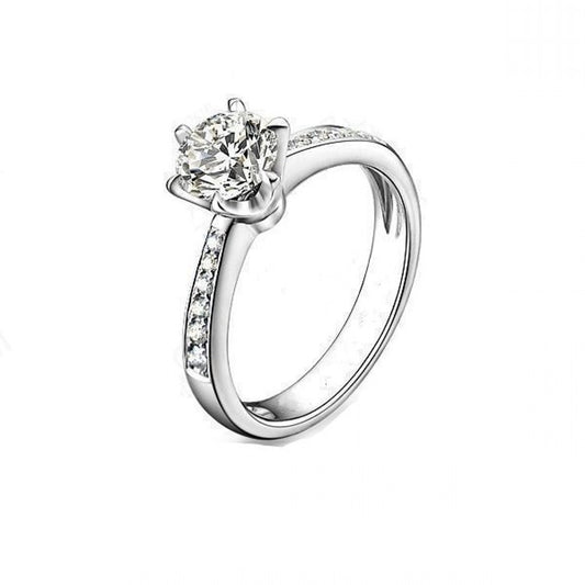 Heart and arrow zircon ring