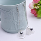 Long flower tassel earrings