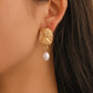 Ancient Textured Drop Earrings Cute Dangle Earrings Women Jewelry Gift for Her