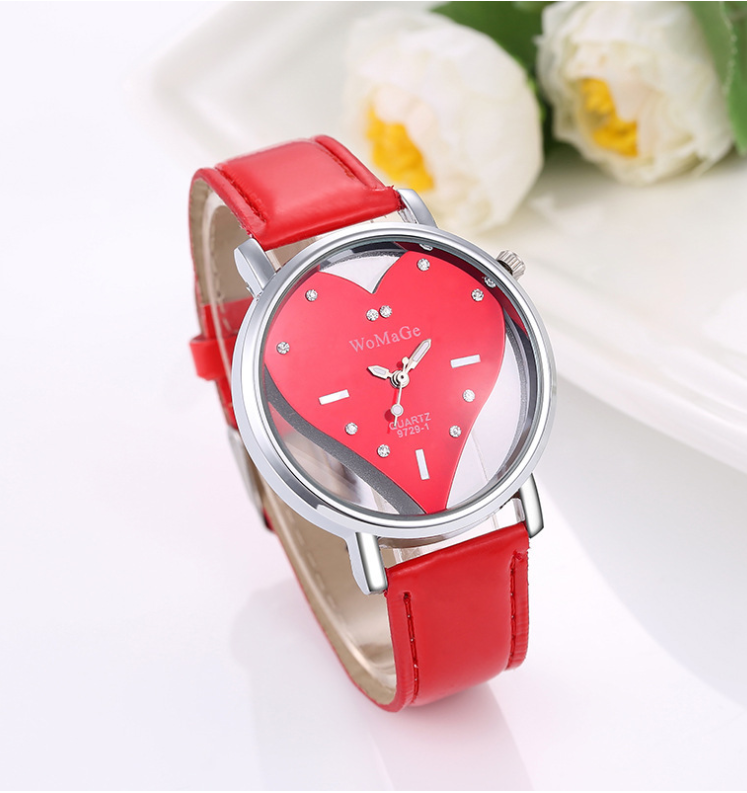 Hollow watch heart shape