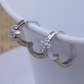 Rhinestone Flower Hoop Earrings Fashion Jewelry for Girls Women Gift Accessories