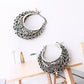 Ancient Silver-colored Hoop Earrings Women Fashion Jewelry Jewellery