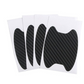 4pcs / set of door stickers carbon fiber scratch-resistant car handle stickers