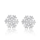 Metallic Snowflake Stud Earrings Women Fashionable Luxurious Earrings Jewelry