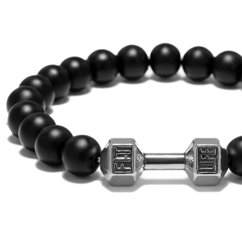 FIT LIFT Metal Dumbbell Beads Bracelet Jewelry