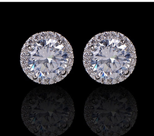 Rhinestone Stud Earrings Women Jewelry Mom Gift Everyday Wear Earrings