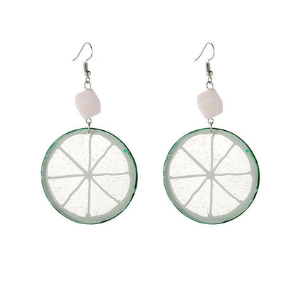 Lime Pendant Drop Earrings Cute Dangle Earrings Women Jewelry Gift for Her