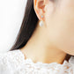The bride jewelry two piece Necklace Earrings Set Round Diamond Jewelry Set Gold Jewellery Set