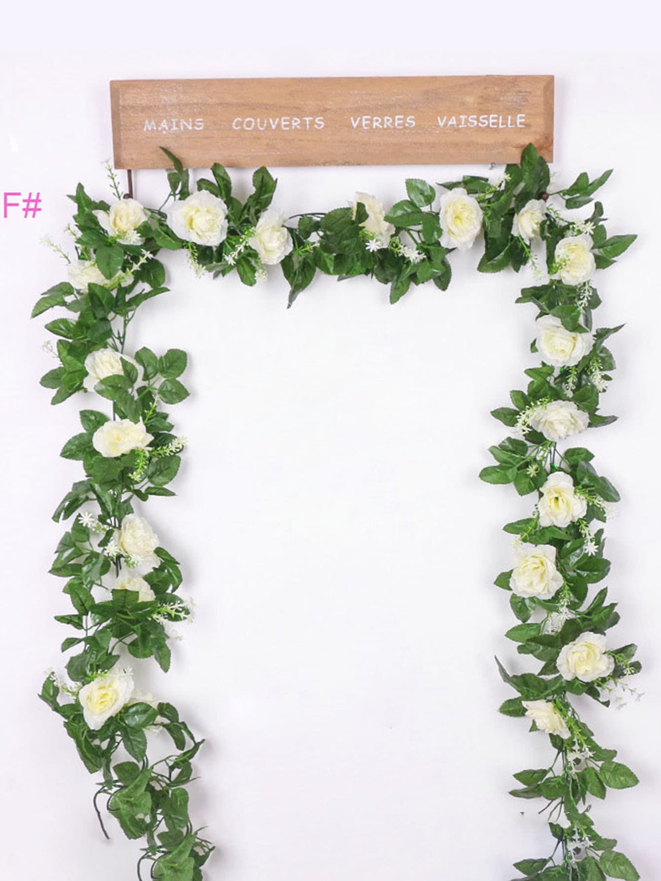 86” Artificial Rose Flower Vine Home Decor Leaf String Wedding Event Decoration