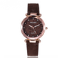 Matte belt color foundation with diamond dial quartz watch