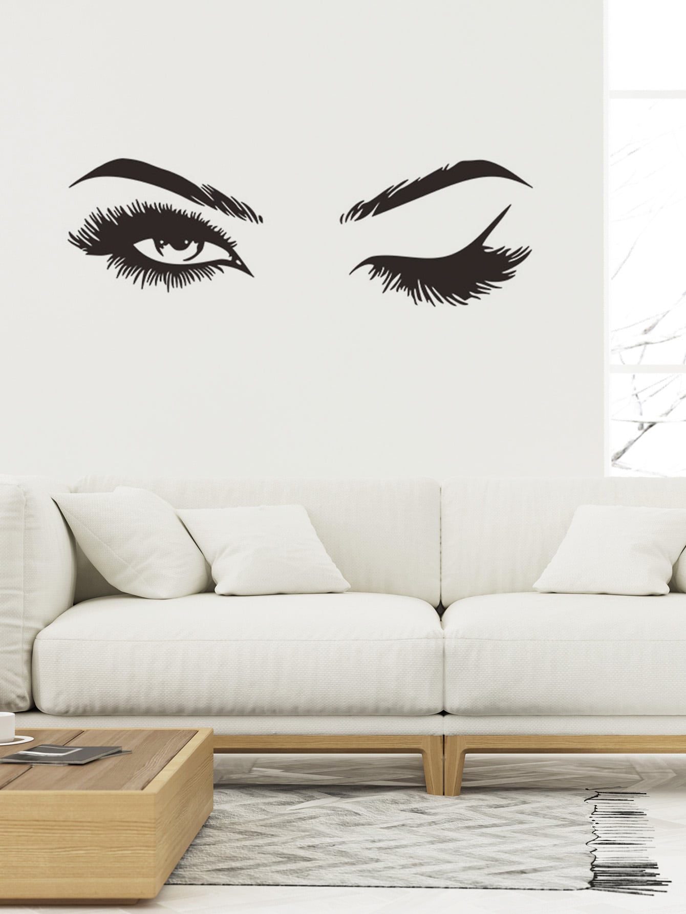 Eye Wall Sticker Waterproof Bedroom Wall Woman Eyes Stickers