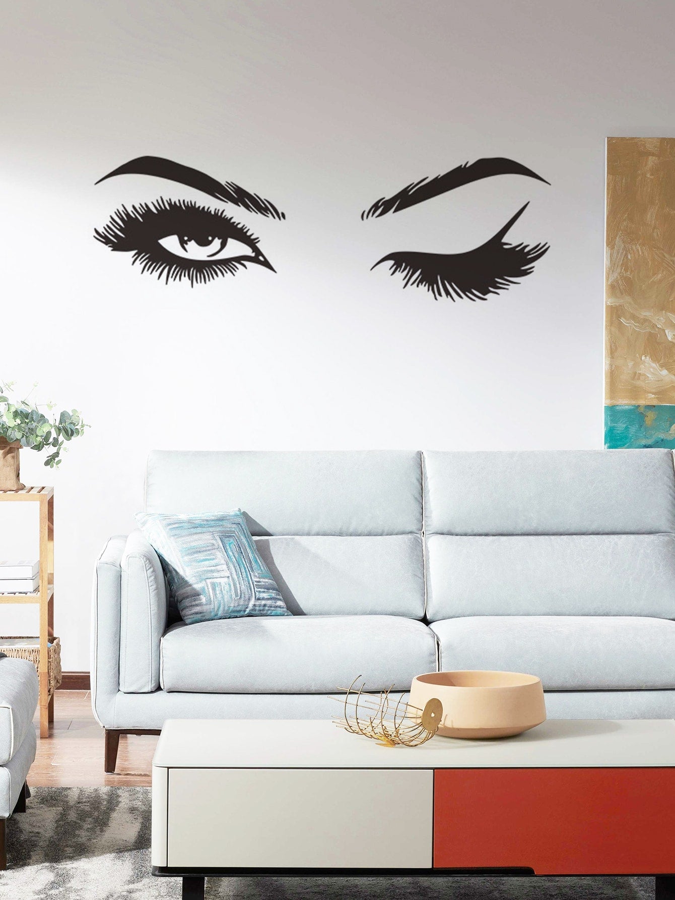 Eye Wall Sticker Waterproof Bedroom Wall Woman Eyes Stickers