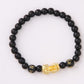 Obsidian 18K Gold Bracelet six brave words on hand and little Pearl transport gifts wholesale