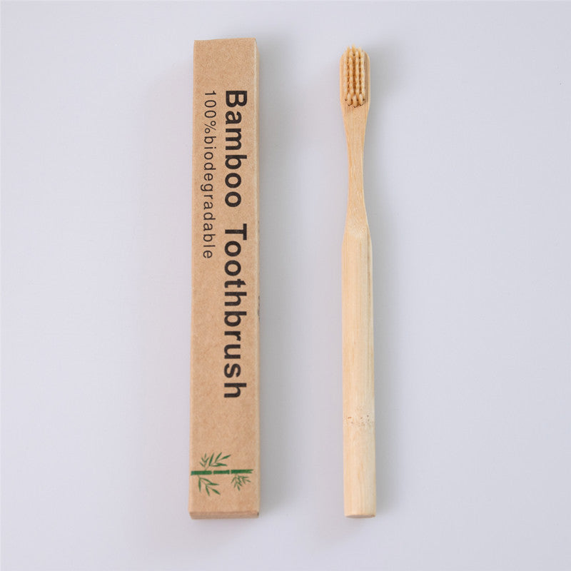 Round Handle Bamboo Toothbrush