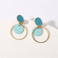 Mint Blue Geometric Jewelry Fashion Dangle Earrings for Girls Party Birthday Gift