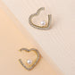 Rhinestone Heart Gift for Her Earrings Dangle Women Fashion Jewelry Jewellery