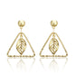 Leaf in Triangle Dangle Earrings Special Gift for Women Girl Fashion Jewelry