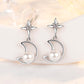 Faux Pearl Moon Star Dangle Earring Exquisite Fashion Stud Earrings For Women