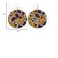 Burgundy Mustard Pattern Dangle Earring Exquisite Fashion Drop Earrings For Women