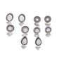 5pairs Vintage White Stone Stud Earrings Fashion Jewelry for Girls Women Gift