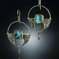 Geometric Turquoise Drop Ear Dangle Fashion Earrings for Women Party Jewelry Gift