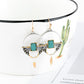 Geometric Turquoise Drop Ear Dangle Fashion Earrings for Women Party Jewelry Gift