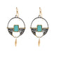 Geometric Turquoise Drop Ear Dangle Fashion Earrings for Women Party Jewelry Gift
