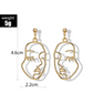 Geometric Face Drop Ear Dangle Fashion Earrings for Women Party Jewelry Gift