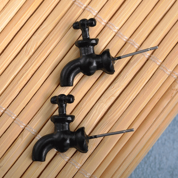 Faucet Design Stud Earrings Women Fashionable Luxurious Earrings Jewelry