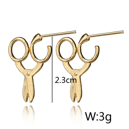 Scissors Design Ear Dangle Earrings for Women Girls Fashion Jewelry