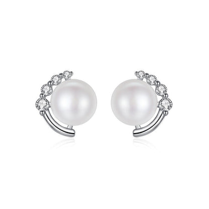 Minimalistic Pearl Stud Earrings Women Charm Stud Jewelry Birthday Holiday Gifts