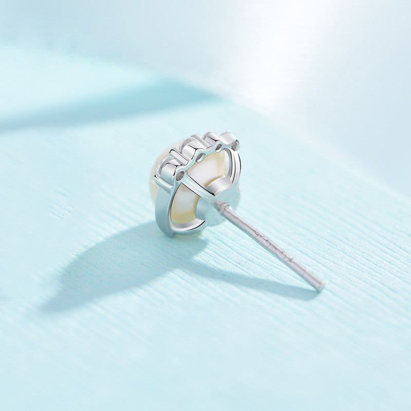 Minimalistic Pearl Stud Earrings Women Charm Stud Jewelry Birthday Holiday Gifts