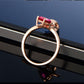 Fashion Creative Rose Gold Fox Ruby Ring